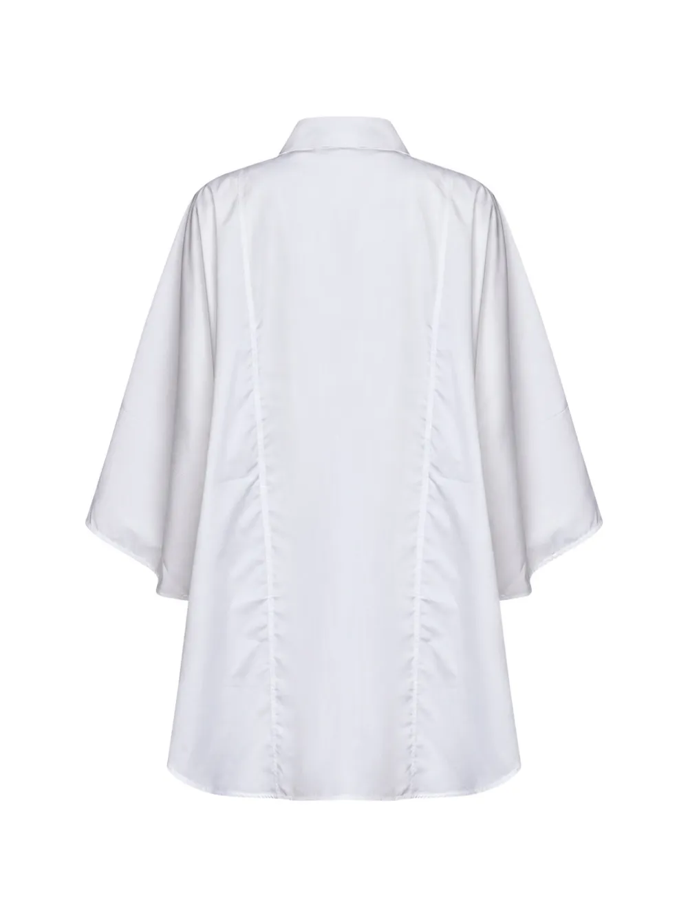 Co bib-detail batwing-sleeve shirt Wit