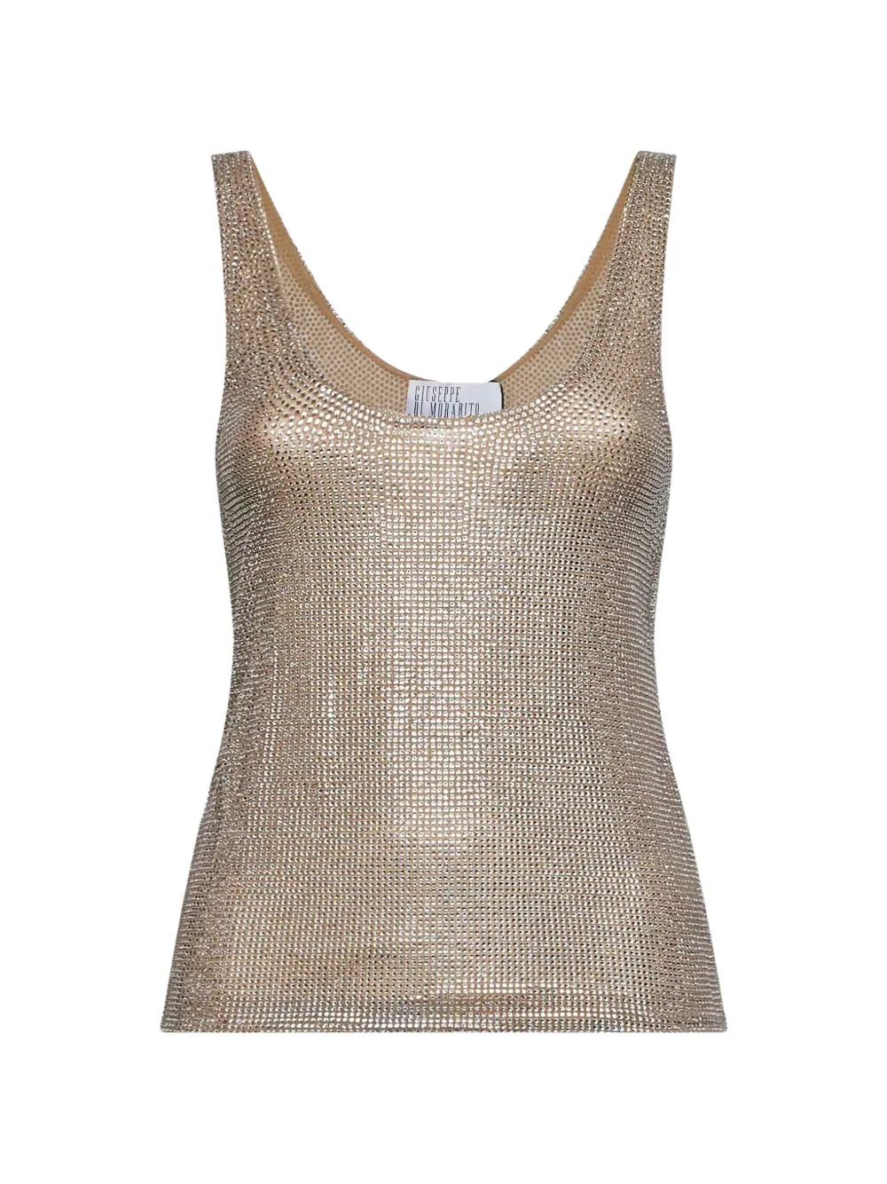 Giuseppe Di Morabito crystal-embellished tulle top