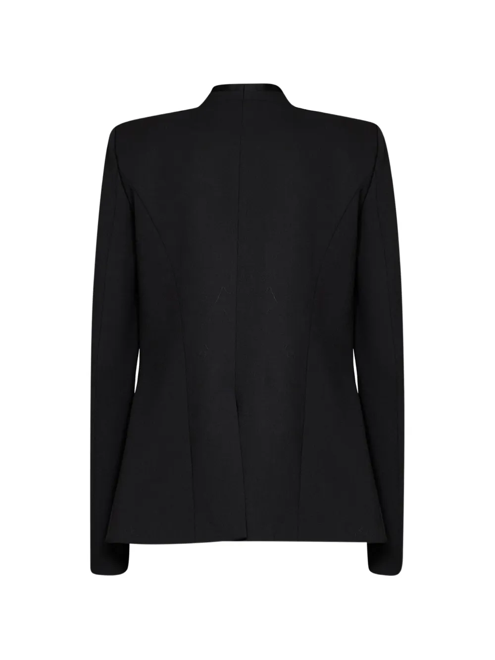 Amen satin-trim open-front jacket Zwart