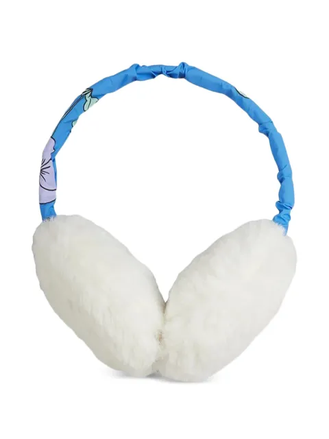 Mini Rodini floral-print faux-fur earmuffs