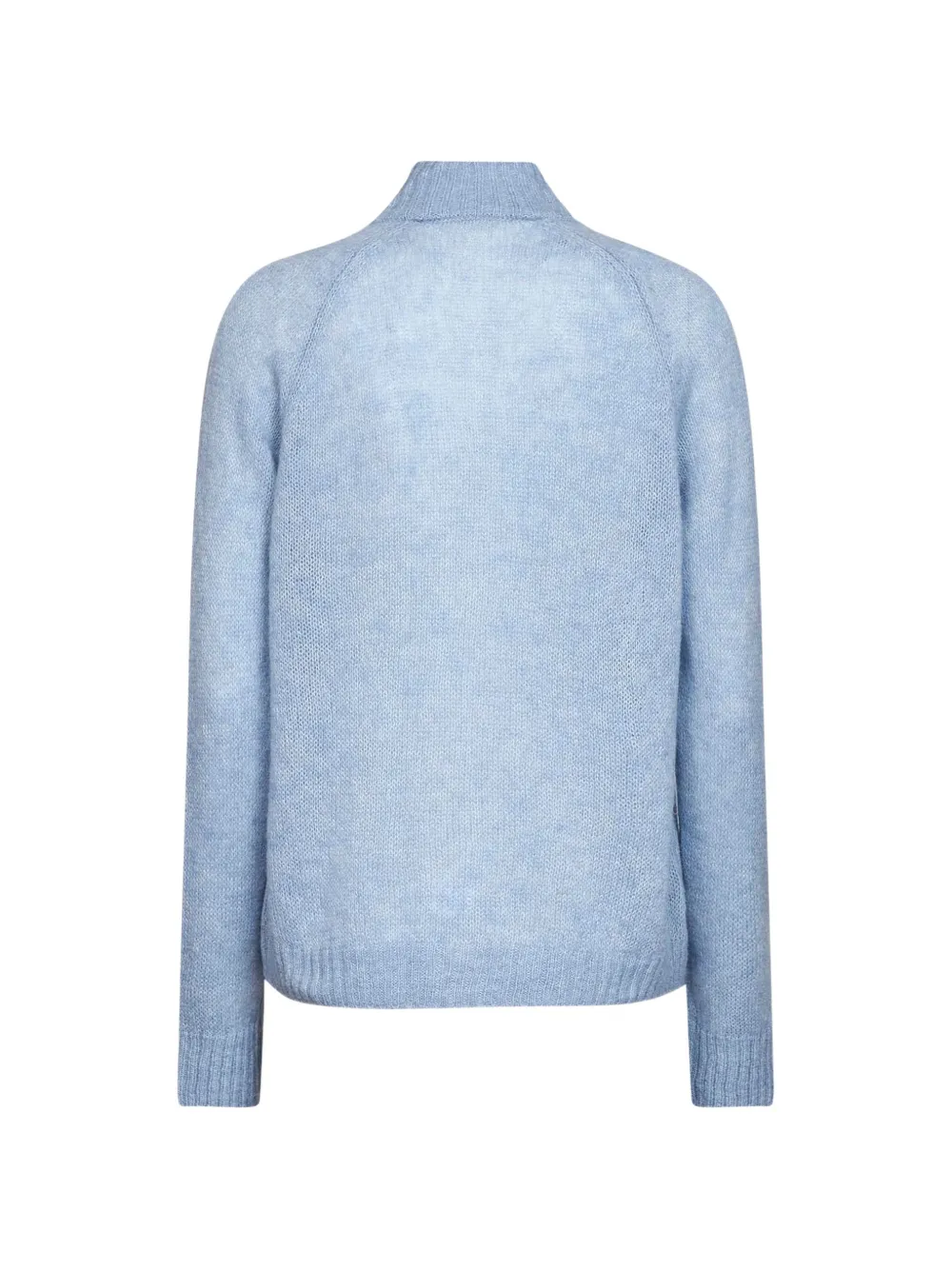 Blanca Vita ribbed high-collar cardigan Blauw