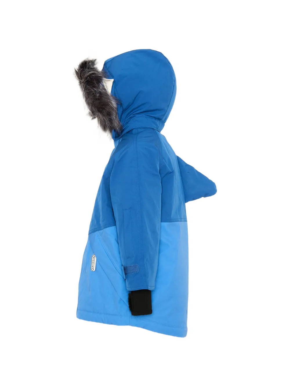 Roarsome Reef The Shark faux-fur trim ski coat Blauw