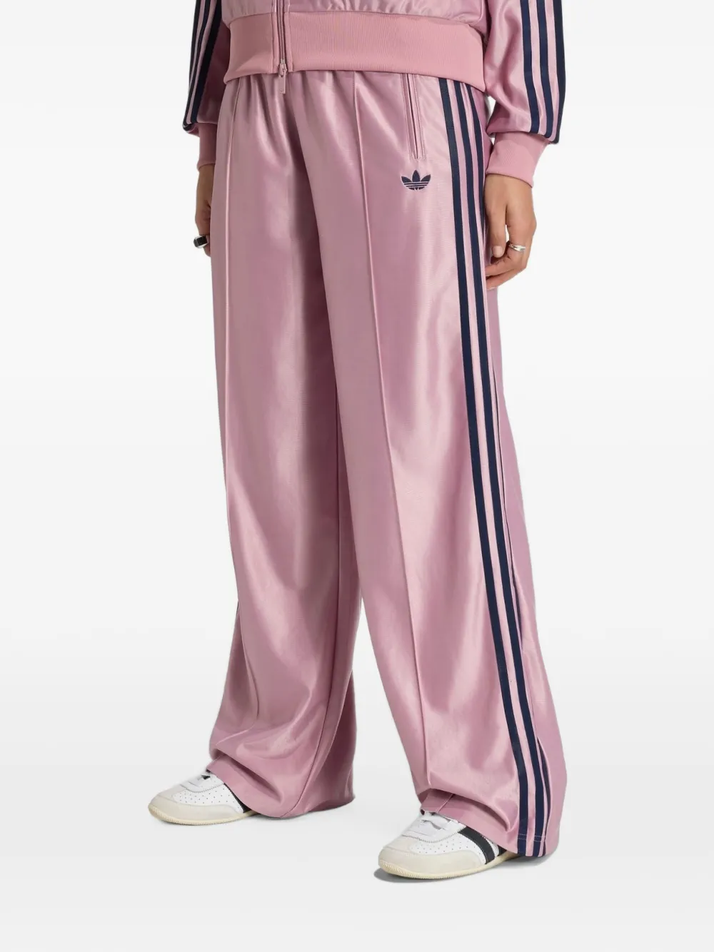adidas metallic Firebird loose track pants Roze