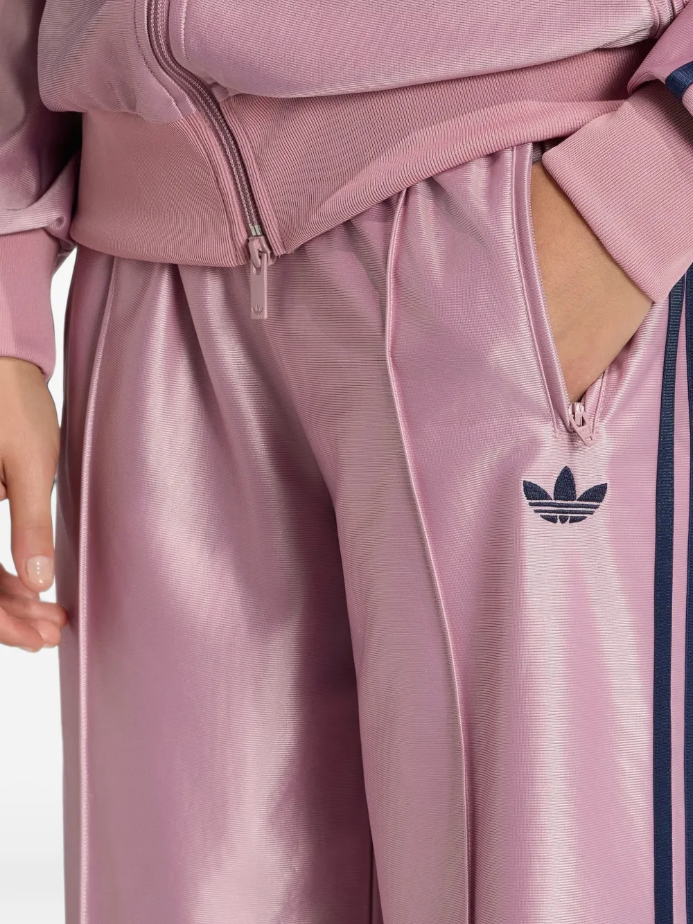 adidas metallic Firebird loose track pants Roze