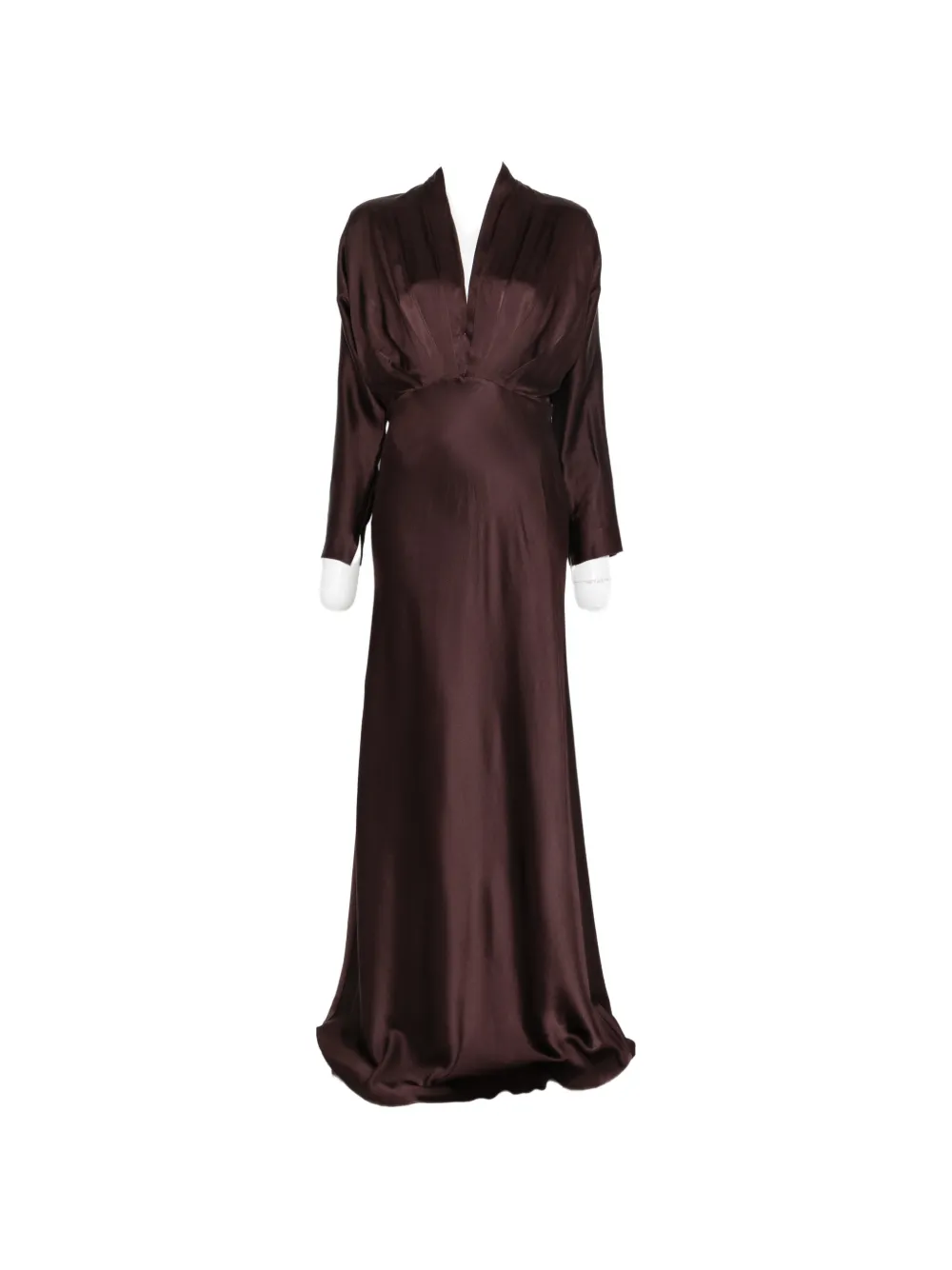 Forte V-neck maxi dress Bruin