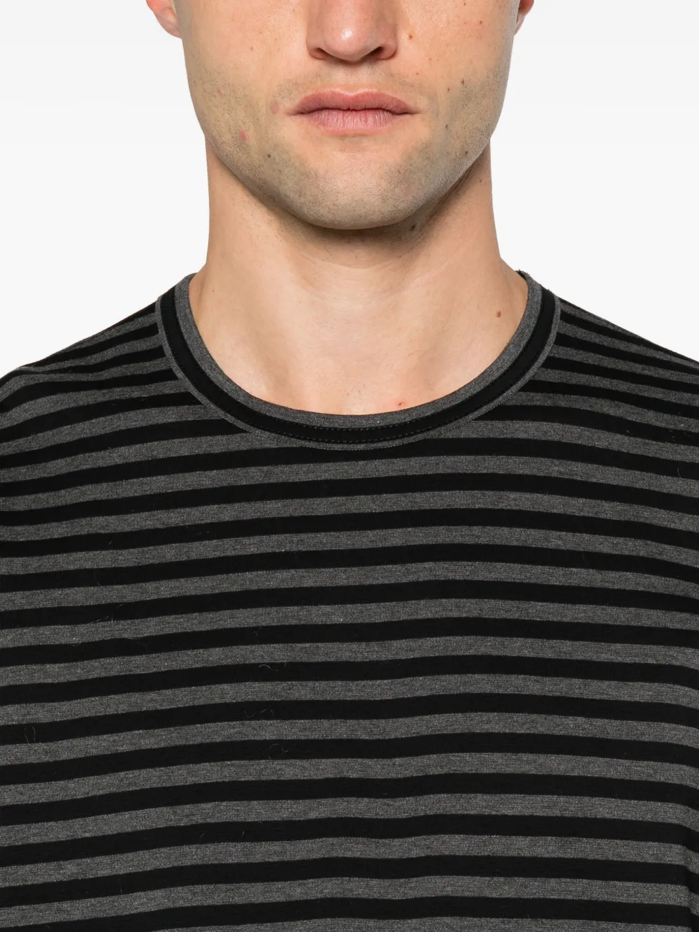 Junya Watanabe MAN x Comme des Garçons striped long-sleeve T-shirt Zwart