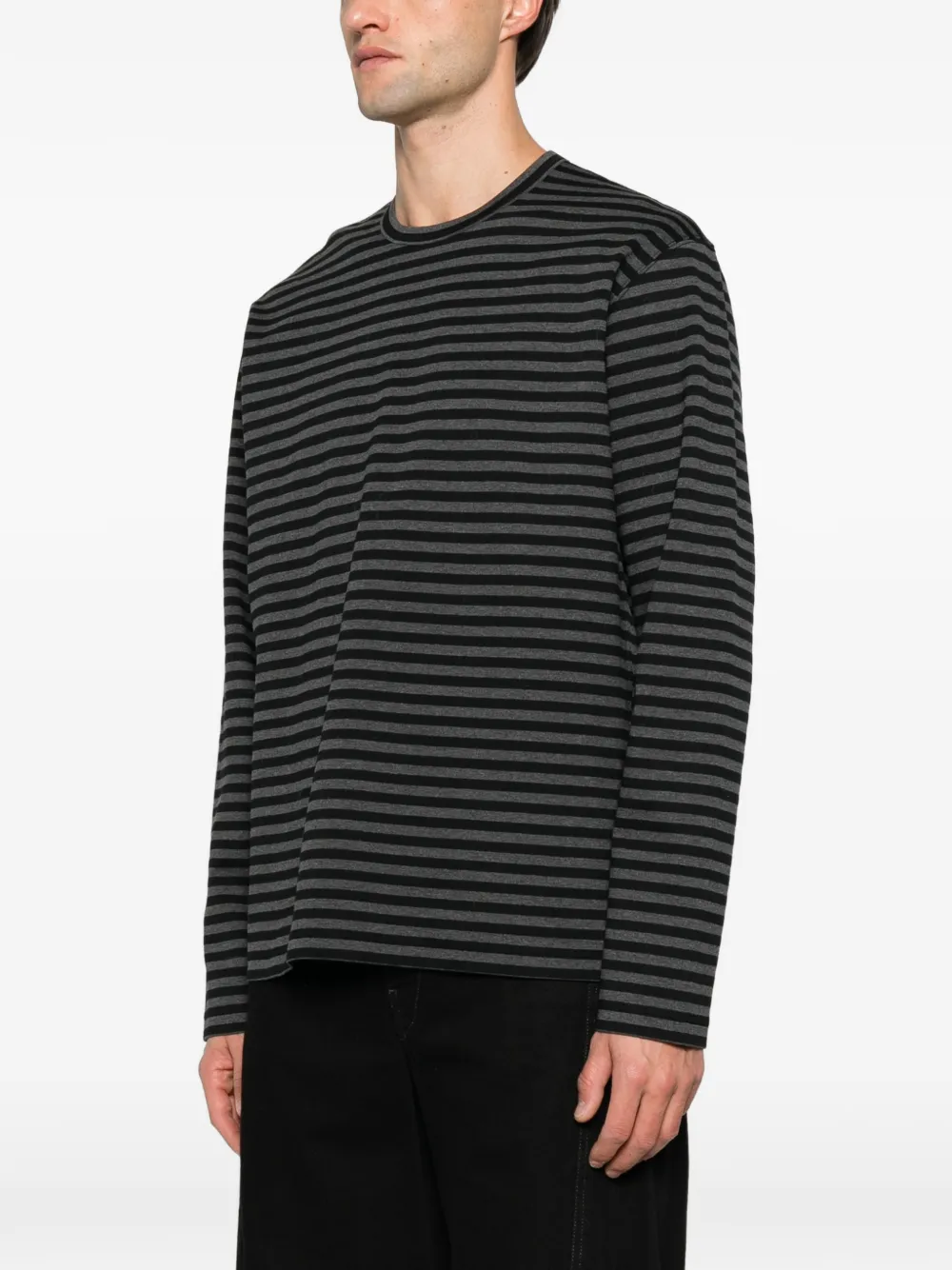 Junya Watanabe MAN x Comme des Garçons striped long-sleeve T-shirt Zwart