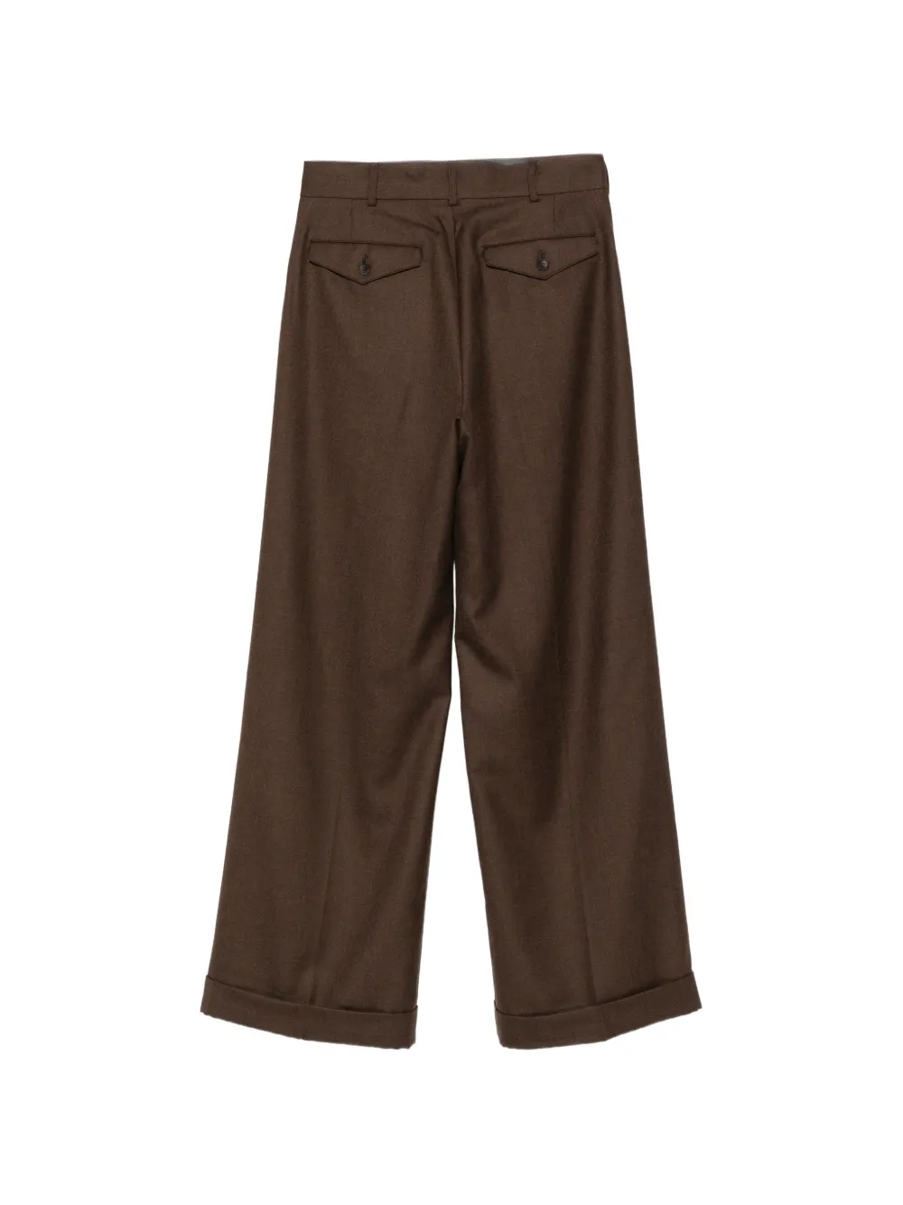 Junya Watanabe MAN pleated turned-up trousers Bruin