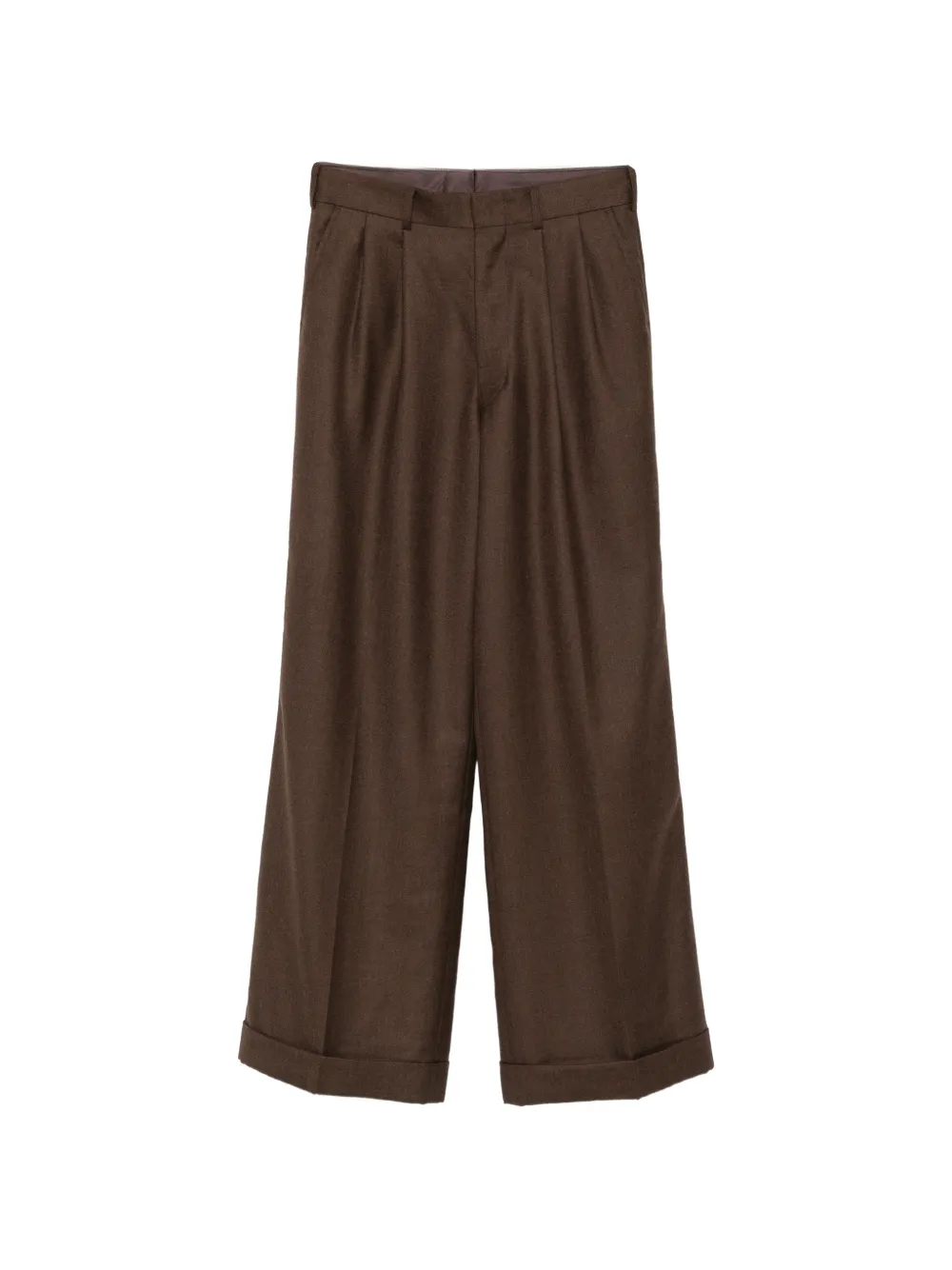 Junya Watanabe MAN pleated turned-up trousers Bruin