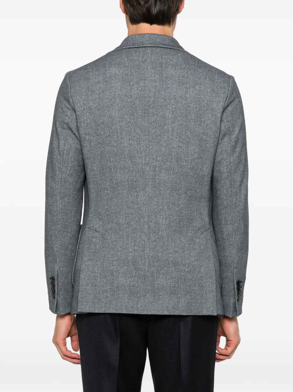 Circolo 1901 herringbone-pattern single-breasted blazer Blauw