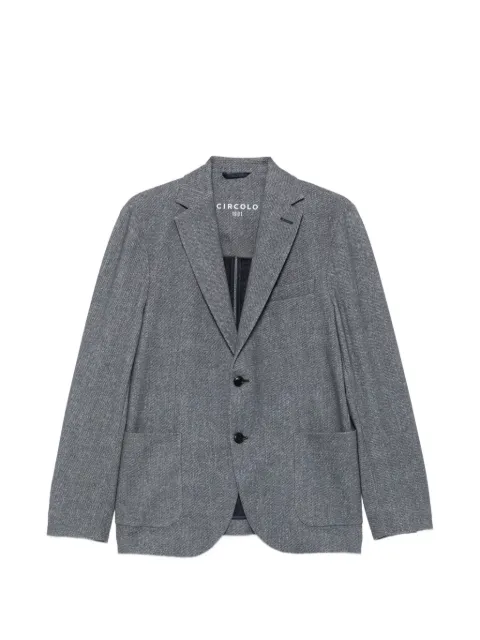 Circolo 1901 herringbone-pattern single-breasted blazer