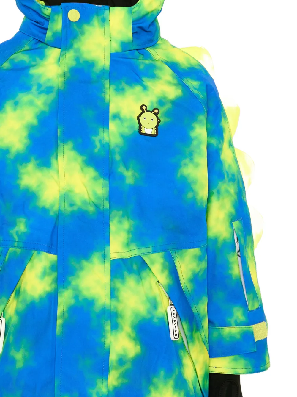 Roarsome Alien tie-dye ski coat Blauw