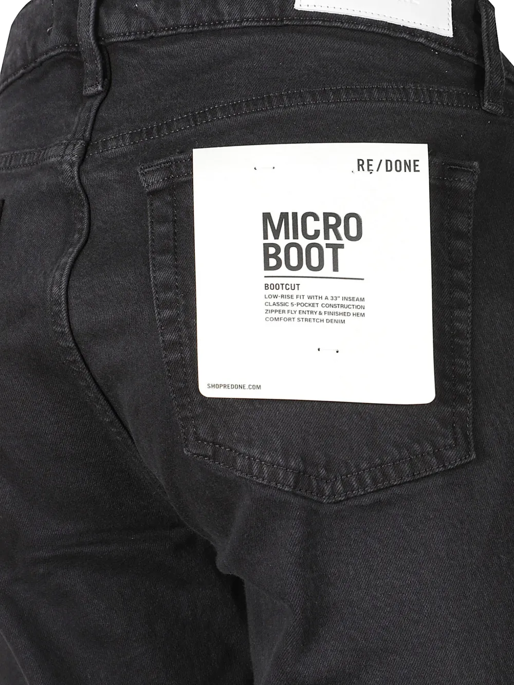 RE DONE Micro Boot low-rise jeans Zwart