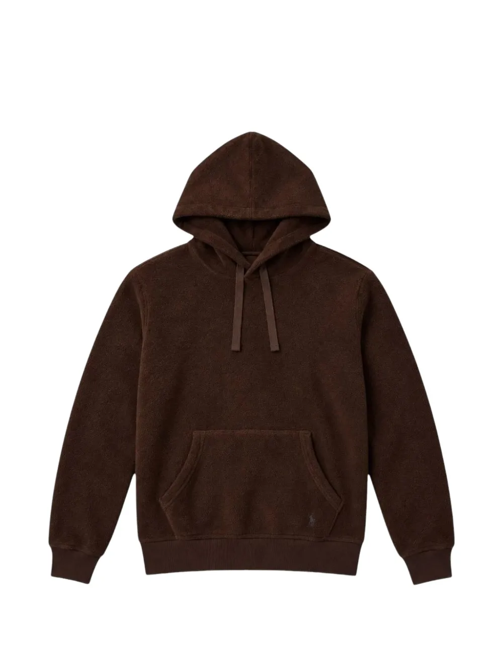 Polo Ralph Lauren Hoodie met trekkoord en fleecetextuur Bruin