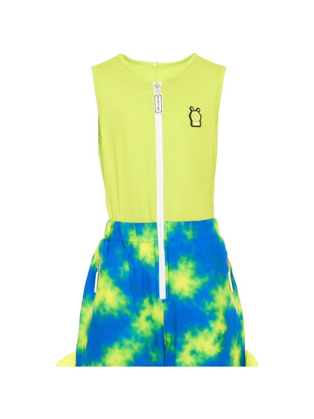Roarsome Alien salopettes met tie-dye print Blauw