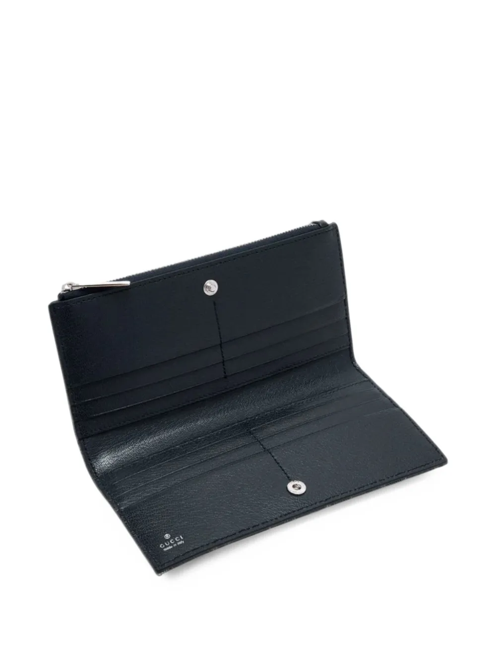 Gucci long wallet with plaque Blauw