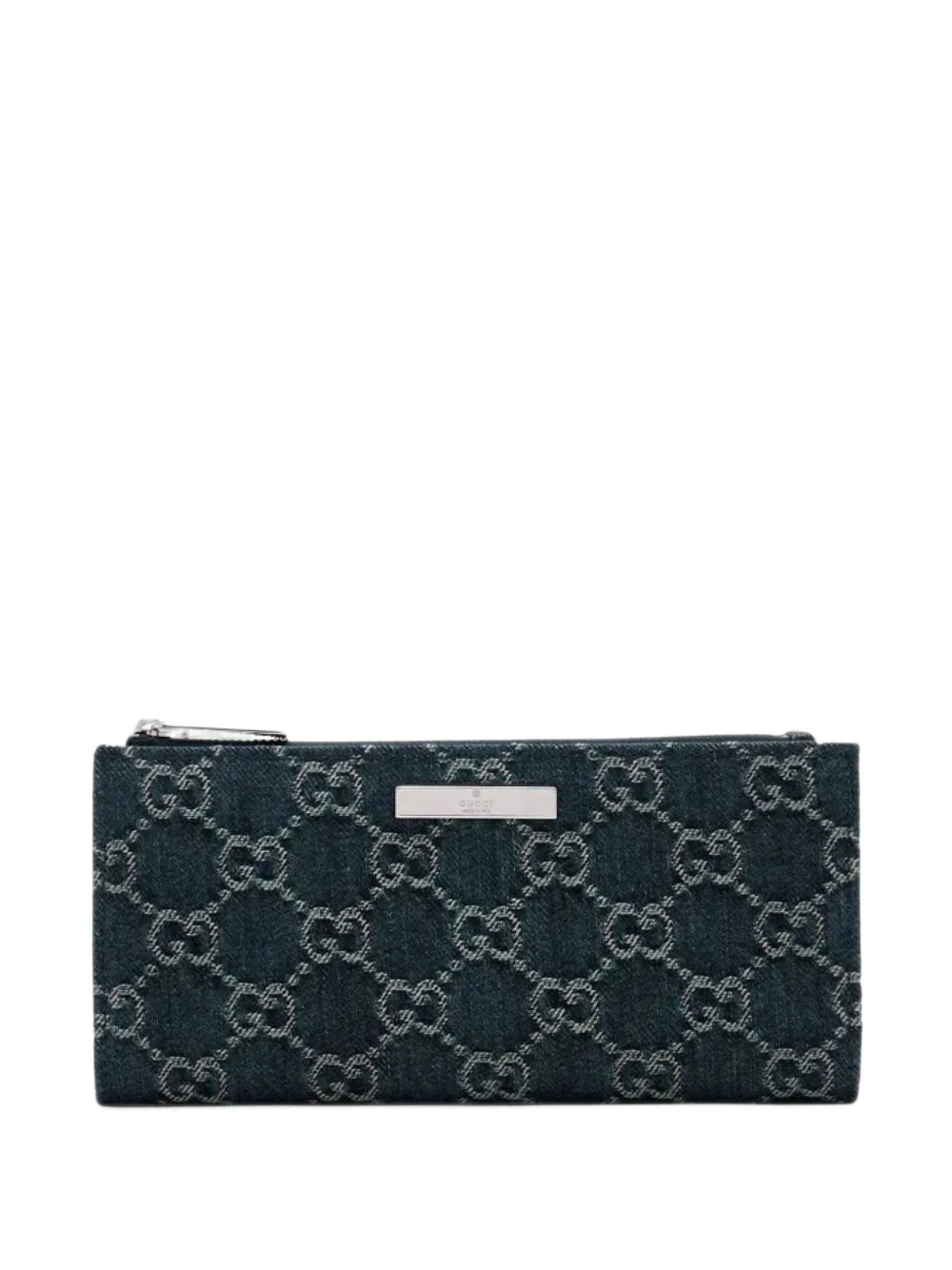 Gucci long wallet with Gucci plaque - Blau