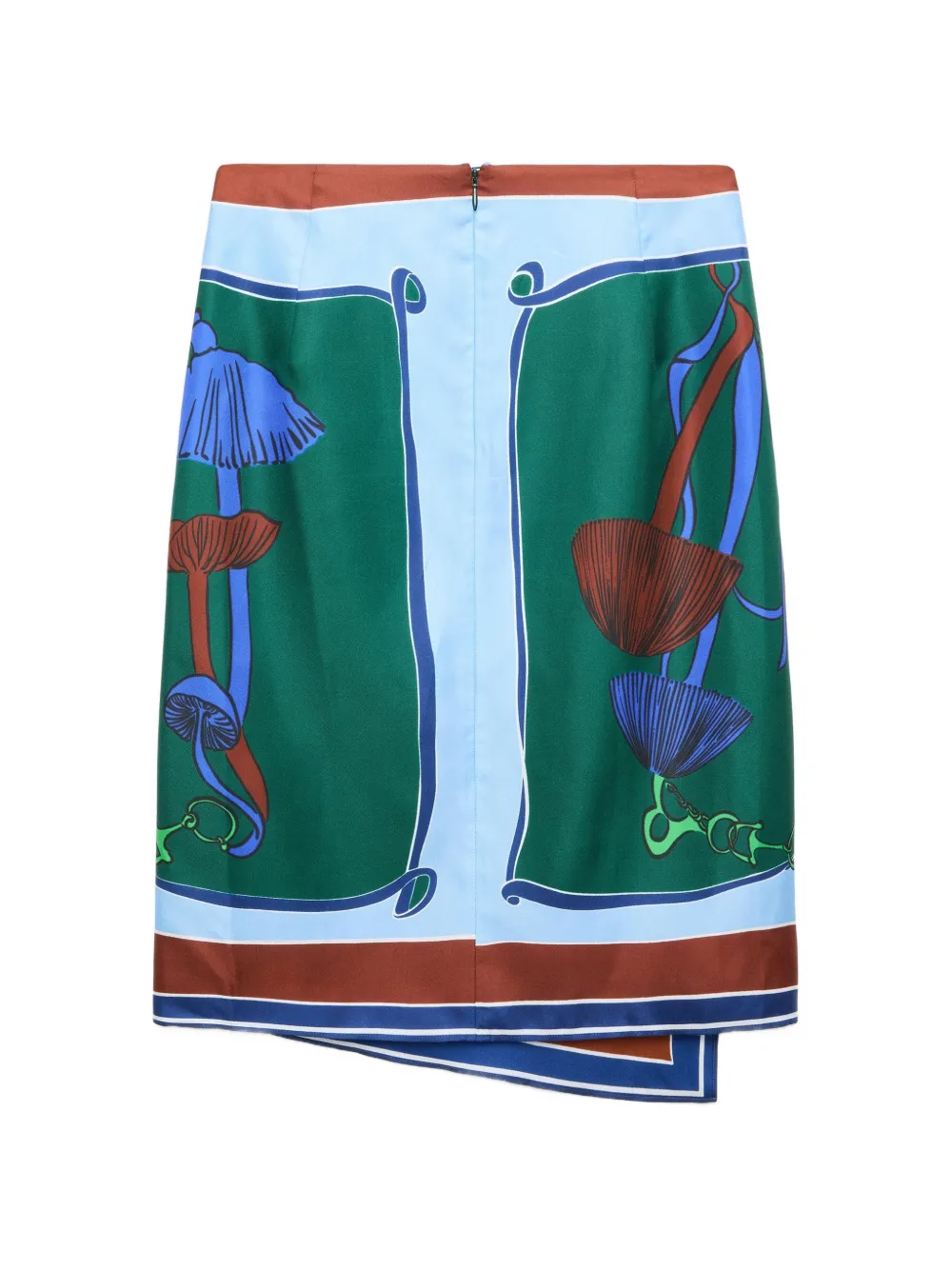 Dorothee Schumacher Cosmic Funghi silk midi skirt Groen