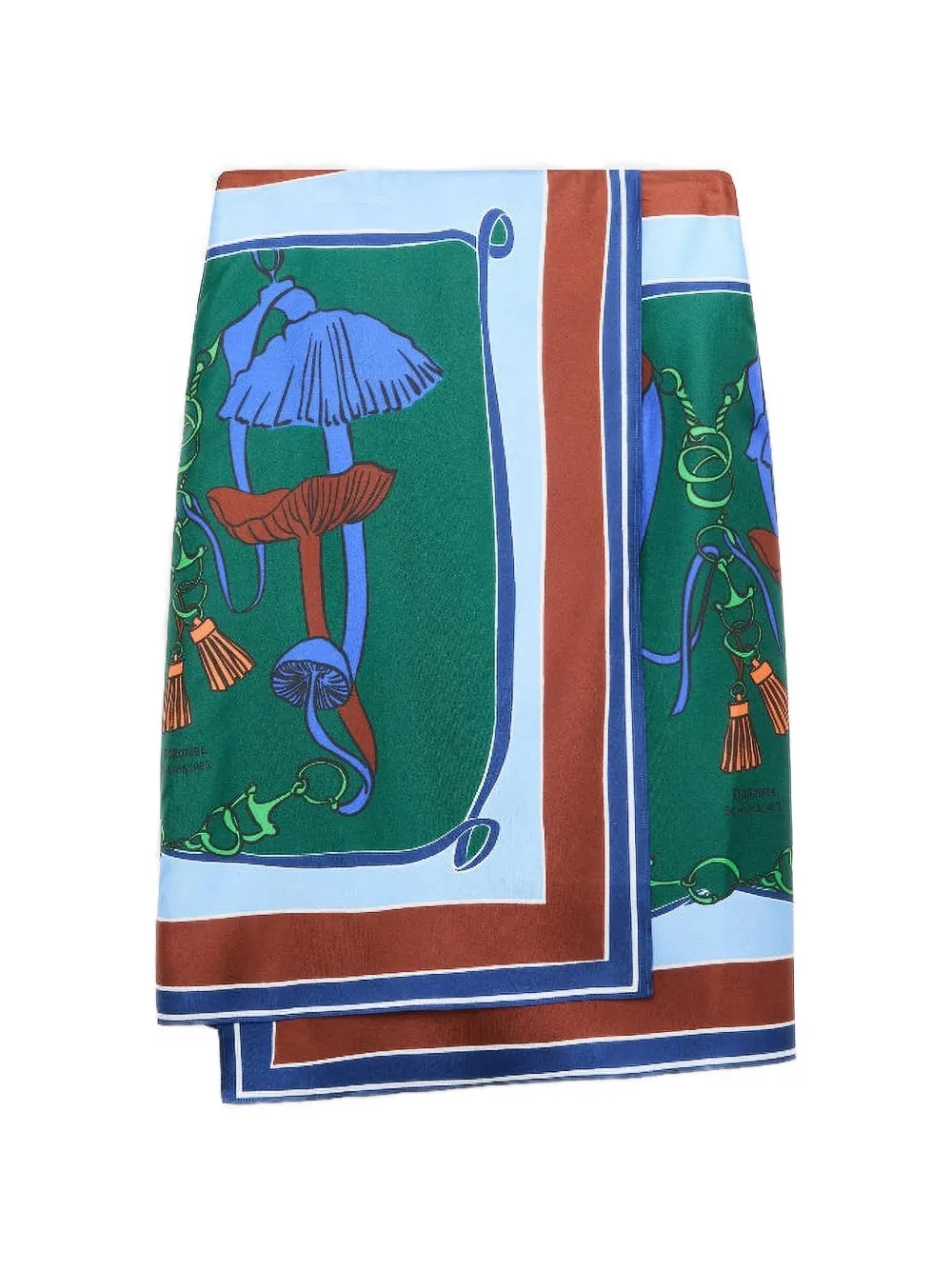 Dorothee Schumacher Cosmic Funghi silk midi skirt - Grün