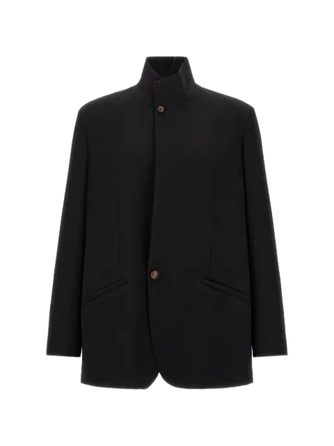 Zegna black wool chore jacket