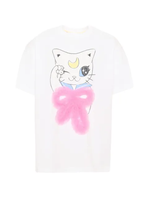 Poco Blush Moonlight Scissorhands bow-detail T-shirt