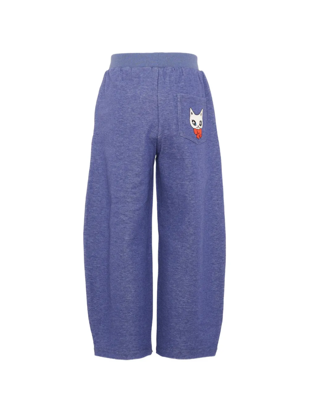 Poco Blush Broek met wijde pijpen en borduurwerk Blauw