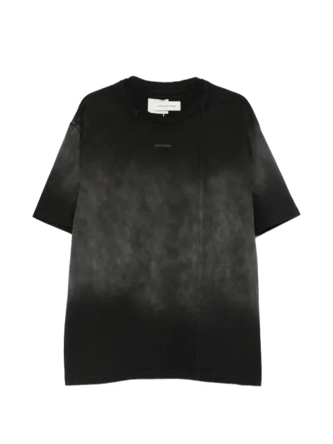 Feng Chen Wang faded-effect logo-patch T-shirt