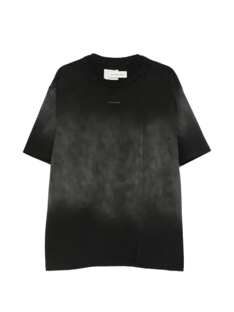 Feng Chen Wang faded-effect logo-patch T-shirt