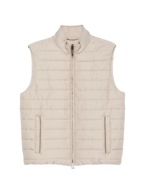Canali quilted high-neck gilet