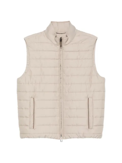 Canali quilted high-neck gilet