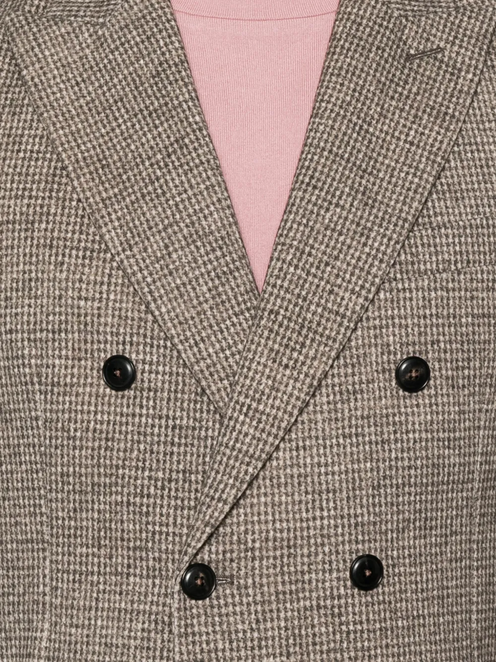 Circolo 1901 houndstooth double-breasted blazer Bruin