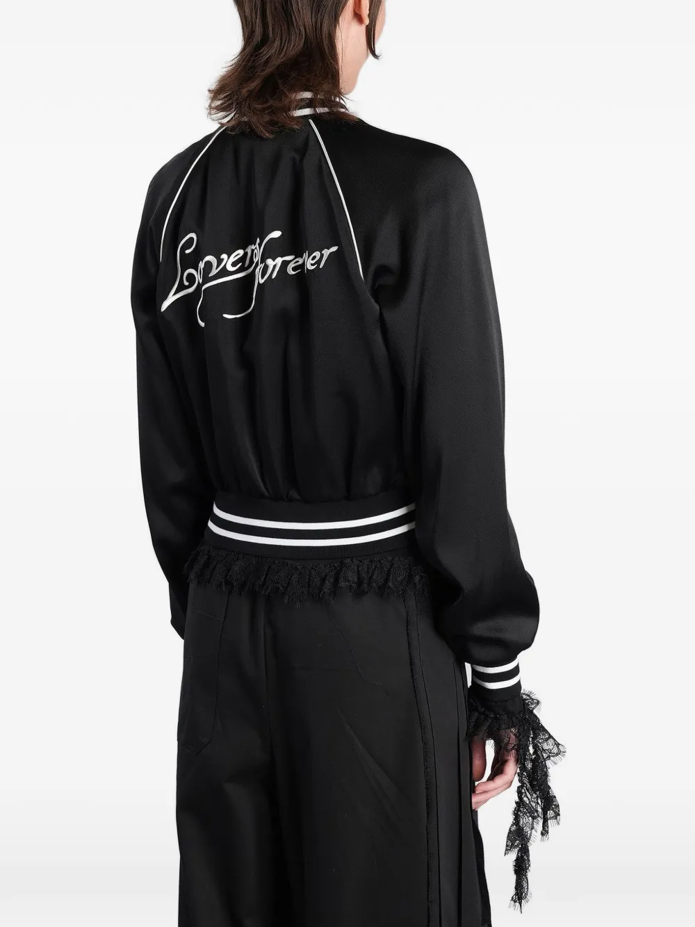 Ann Demeulemeester Arya embroidered bomber jacket Zwart