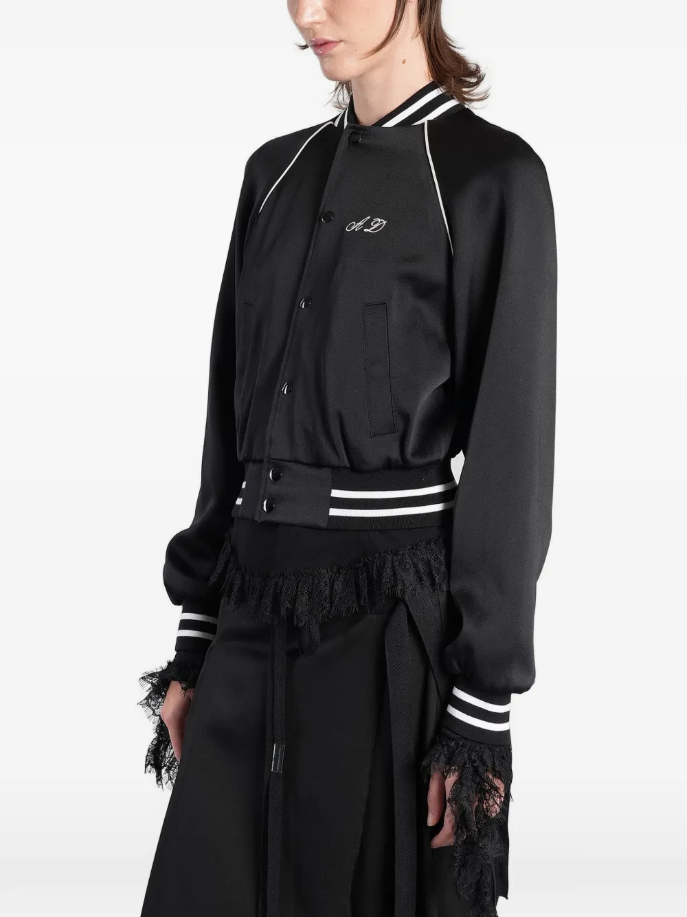 Ann Demeulemeester Arya embroidered bomber jacket Zwart