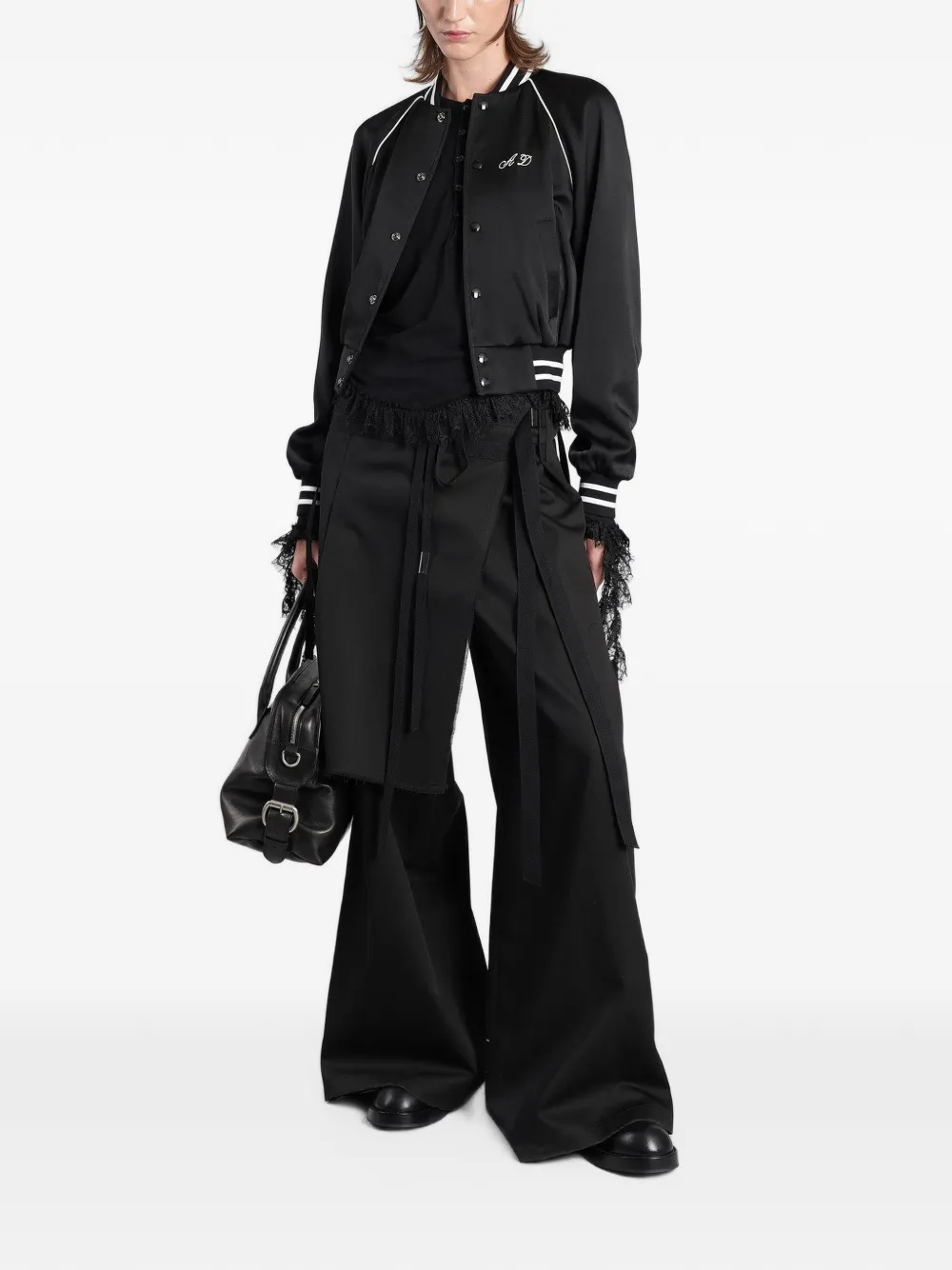Ann Demeulemeester Arya embroidered bomber jacket Zwart