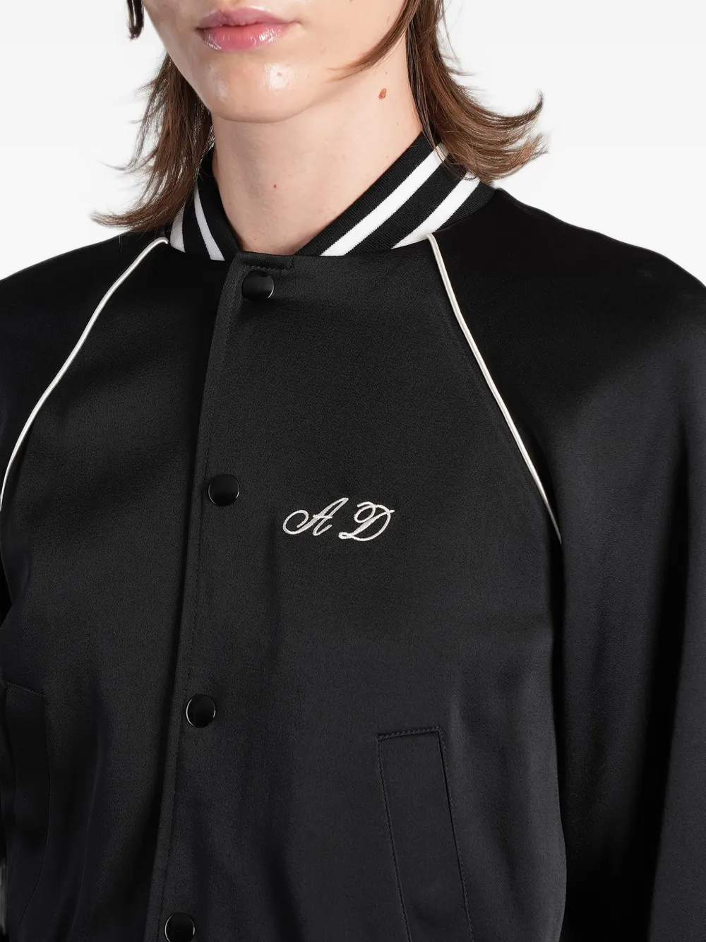 Ann Demeulemeester Arya embroidered bomber jacket Zwart