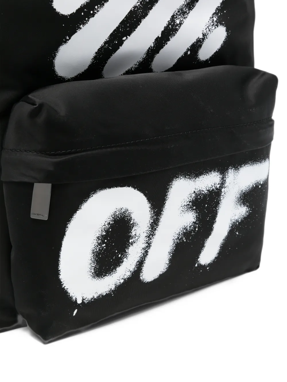 Off-White Diag Spray logo-print backpack Zwart