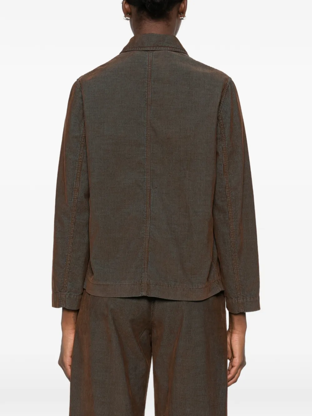 Circolo 1901 Button-up ribfluwelen jack Bruin
