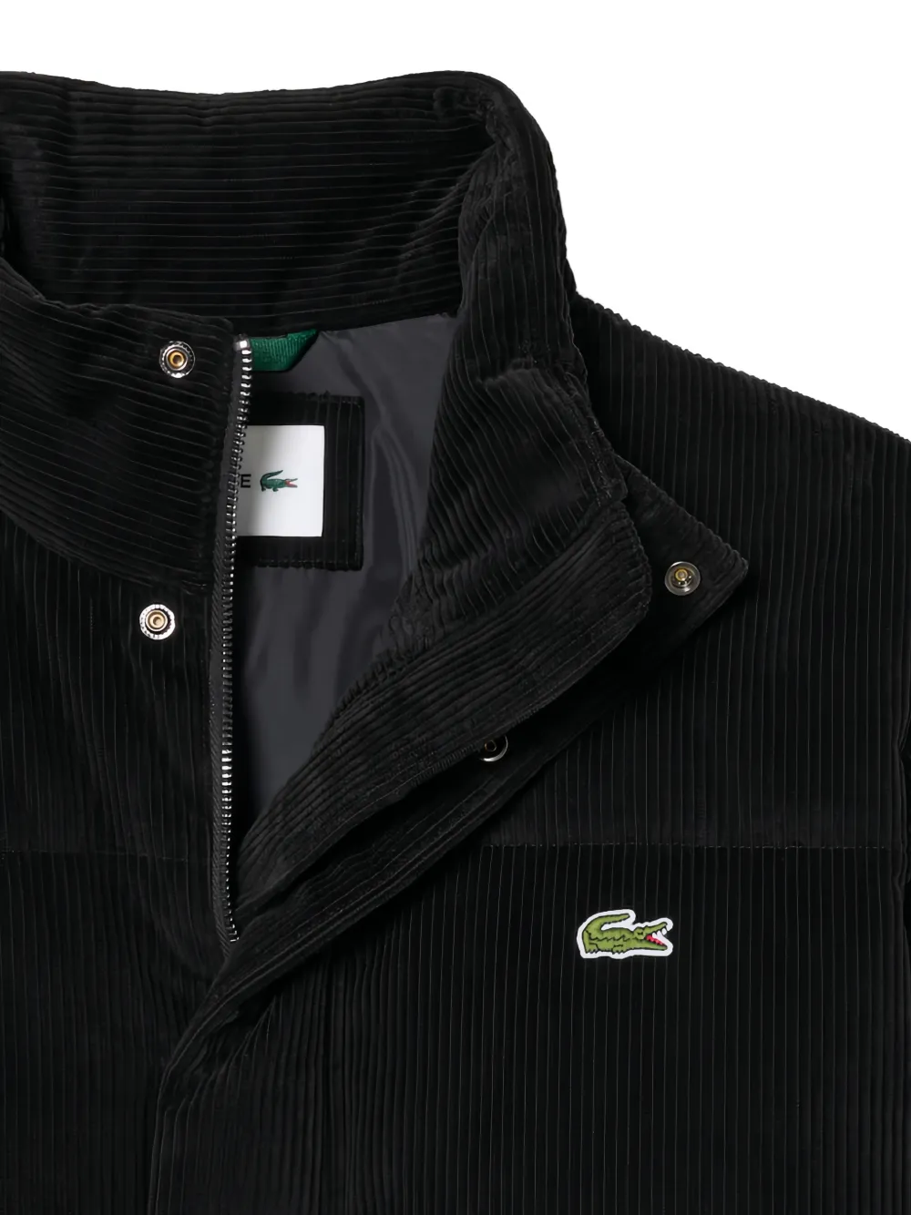 Lacoste corduroy down jacket Zwart