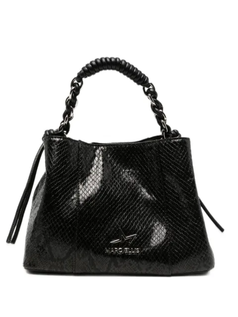 Marc Ellis Myranda M snake-effect logo-plaque tote bag