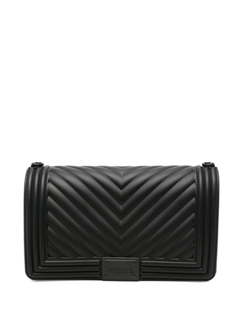 Marc Ellis chevron-quilted shoulder bag - Nero