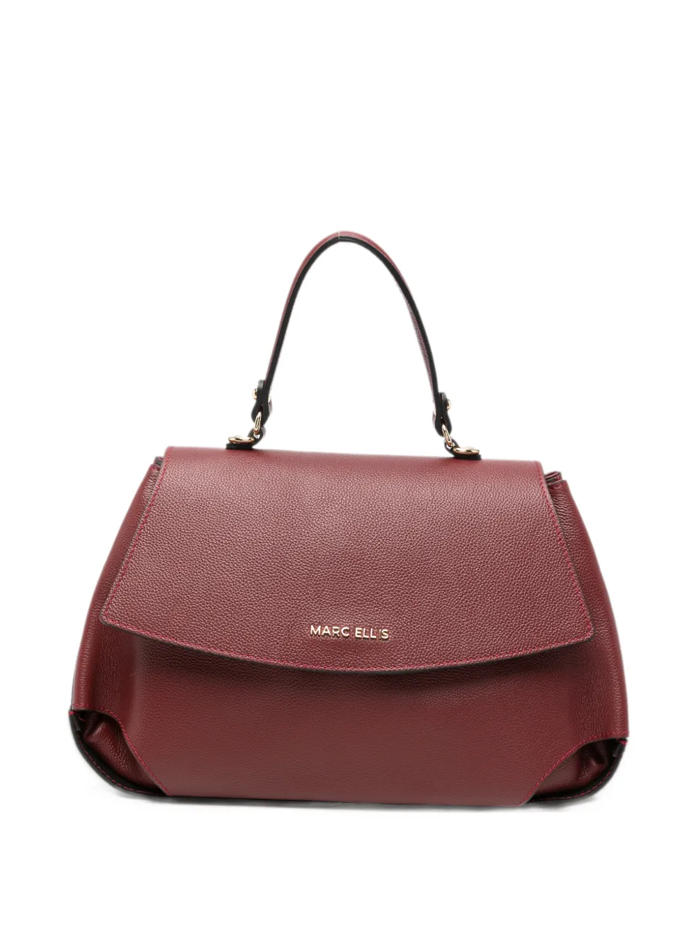Marc Ellis Spency grained-leather shoulder bag - Rosso