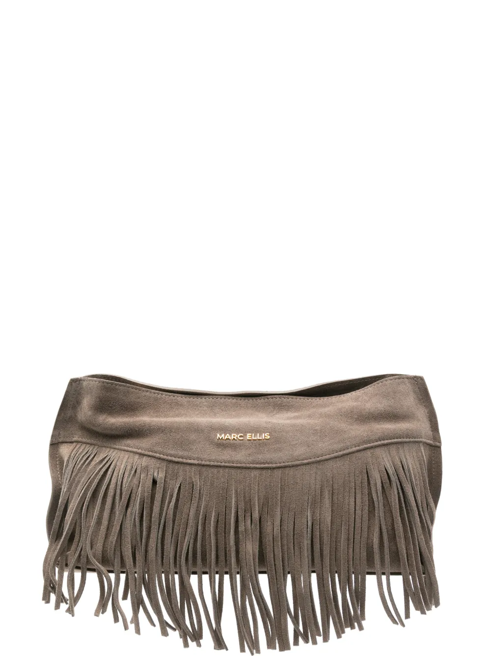 Marc Ellis Dakota M fringe-trim leather shoulder bag - Marrone
