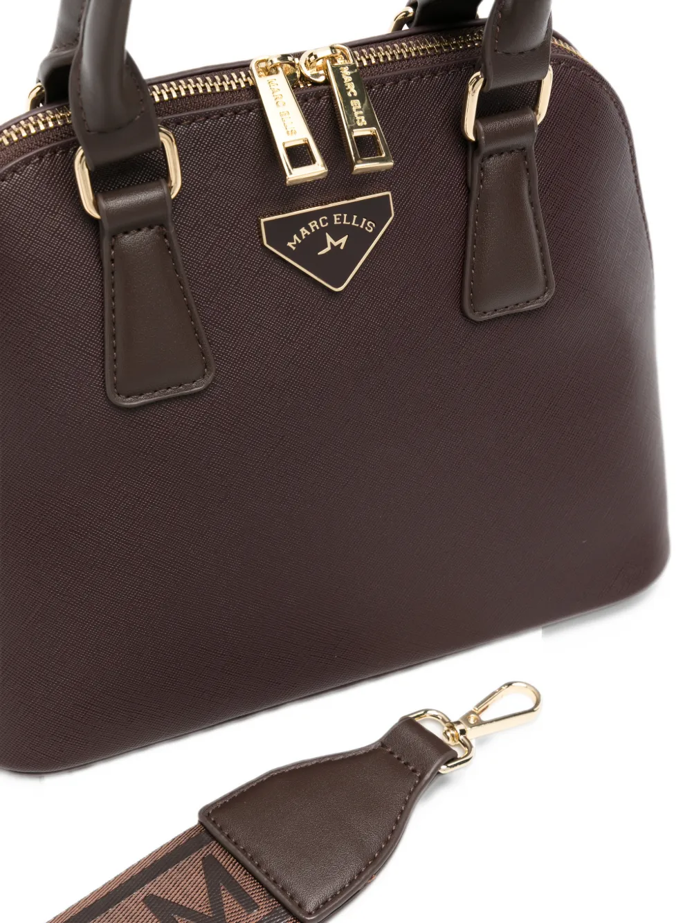 Marc Ellis Paget M logo-plaque cross-hatch tote bag Bruin