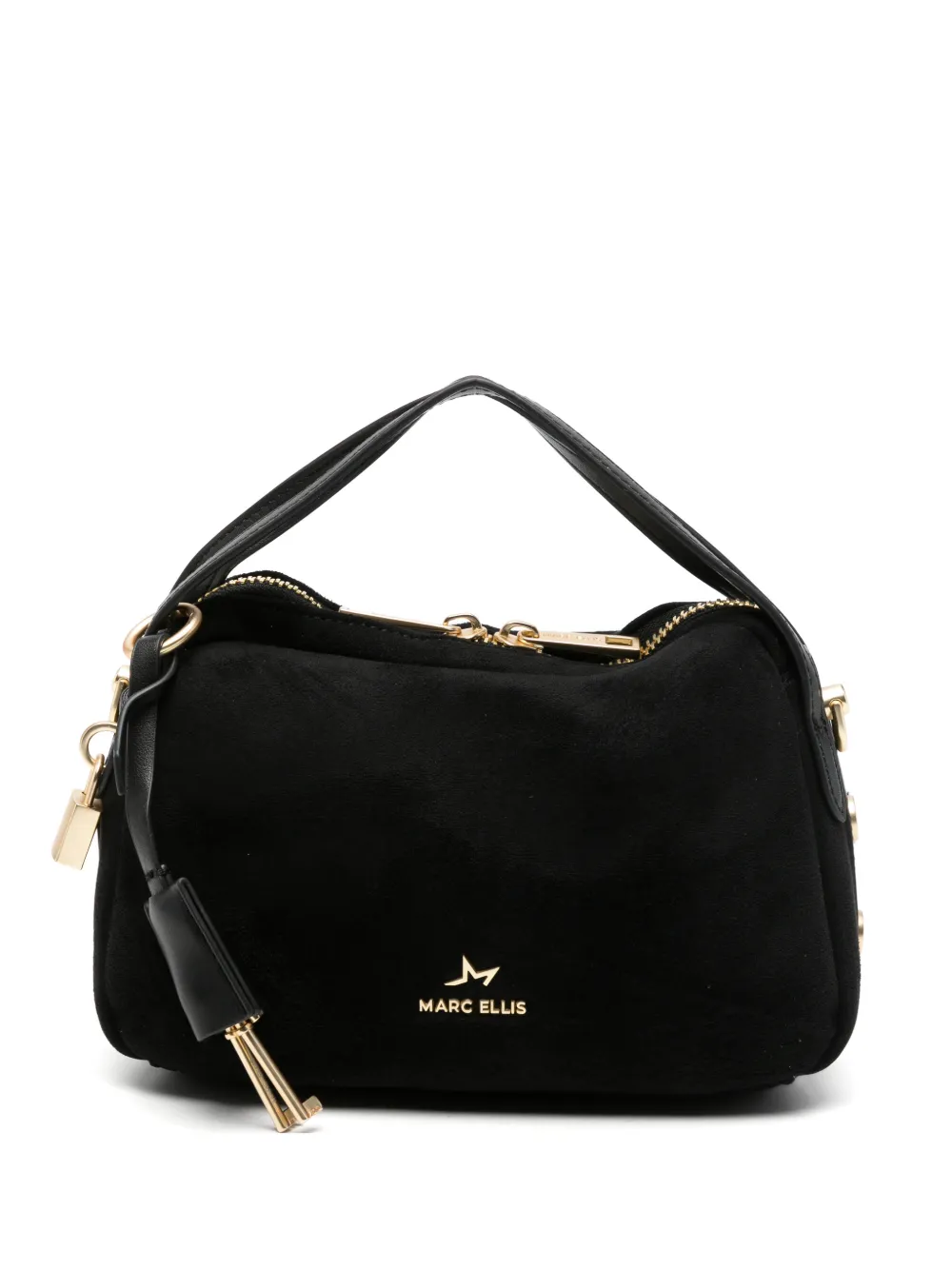 Marc Ellis Roslyn padlock-detail shoulder bag - Nero