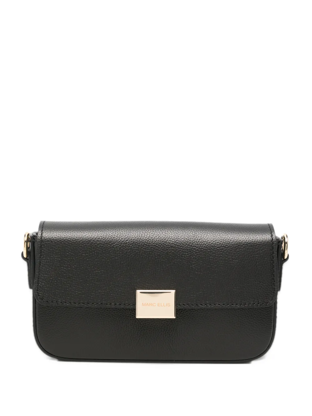 Marc Ellis Ezra Do logo-plaque pebbled-effect shoulder bag - Nero