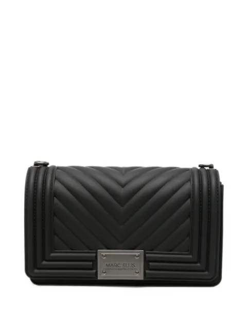 Marc Ellis chevron-quilted logo-plaque shoulder bag