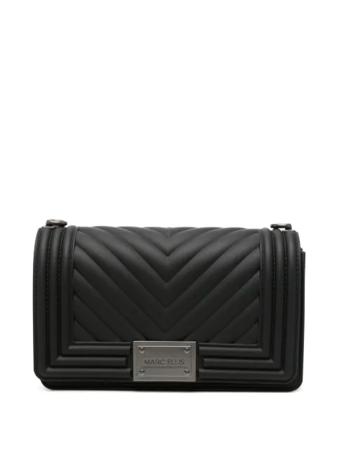 Marc Ellis chevron-quilted logo-plaque shoulder bag