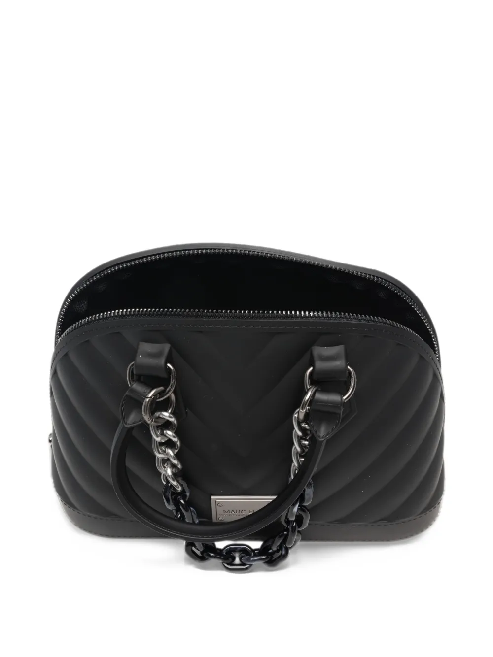 Marc Ellis Maya chevron-quilted shoulder bag Zwart