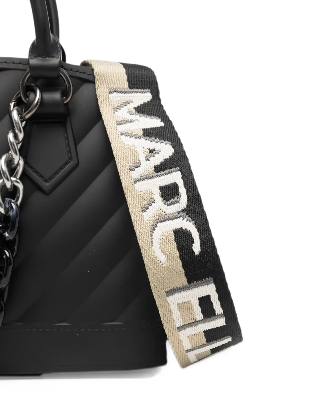 Marc Ellis Maya chevron-quilted shoulder bag Zwart