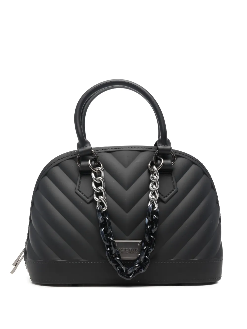 Marc Ellis Maya chevron-quilted shoulder bag Zwart